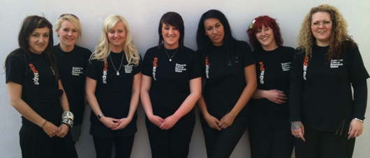 Andrew Price hairdressers charity skydive team